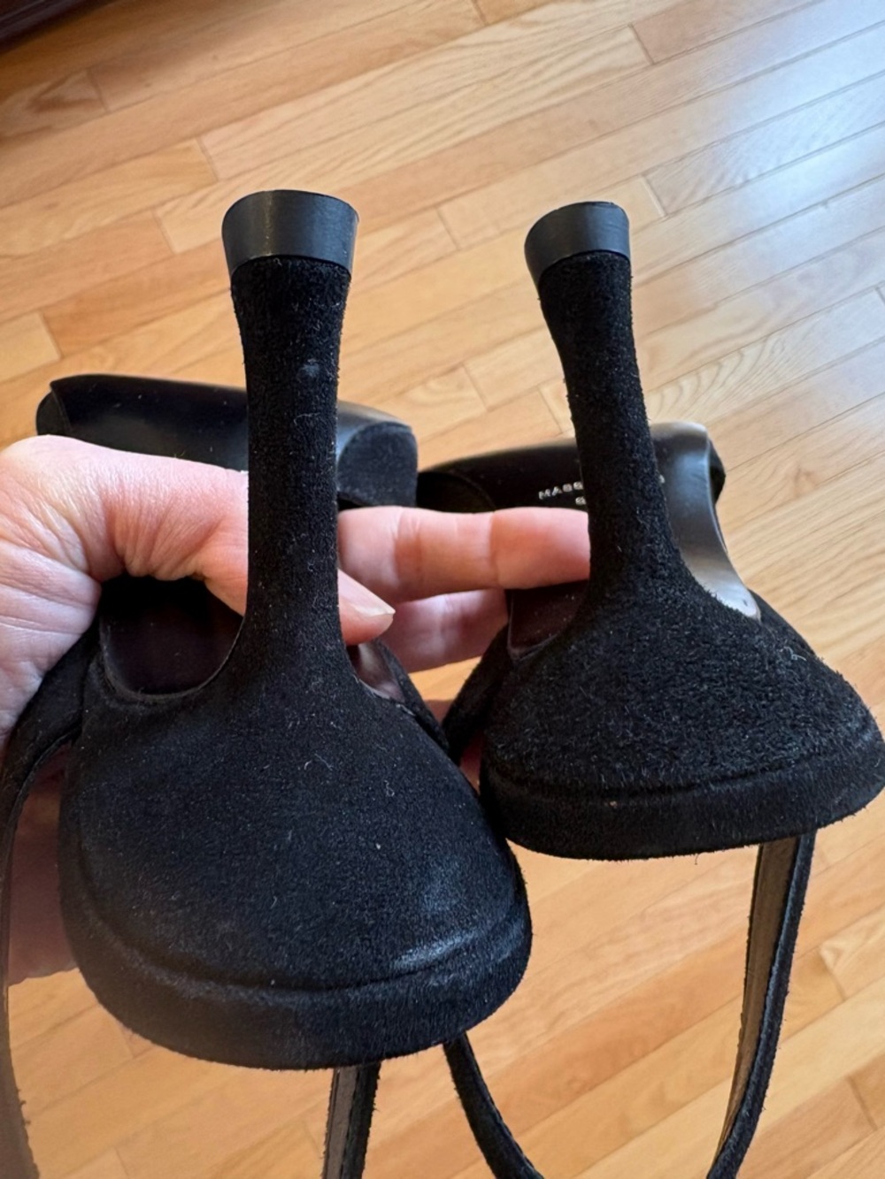 Massimo Dutti Studio suede heels shoes with bling 37 - Picture 12 of 16
